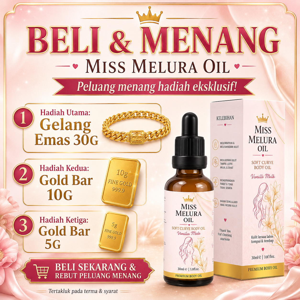 Beli dan menang Miss Melura Oil